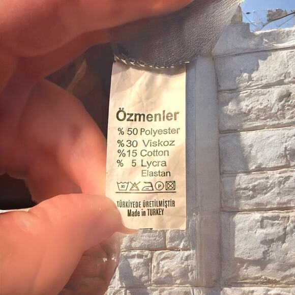 Ozmenler Turkish black maxi long sleeve dress size 38 - Picture 5 of 8